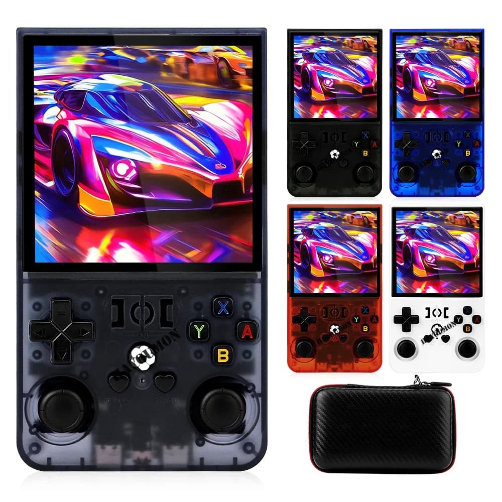 R36Max Console di Gioco Retro Open Source, Schermo IPS da 4.0 Pollici, Sistema Linux, Console Portatile Tascabile per Videogiochi