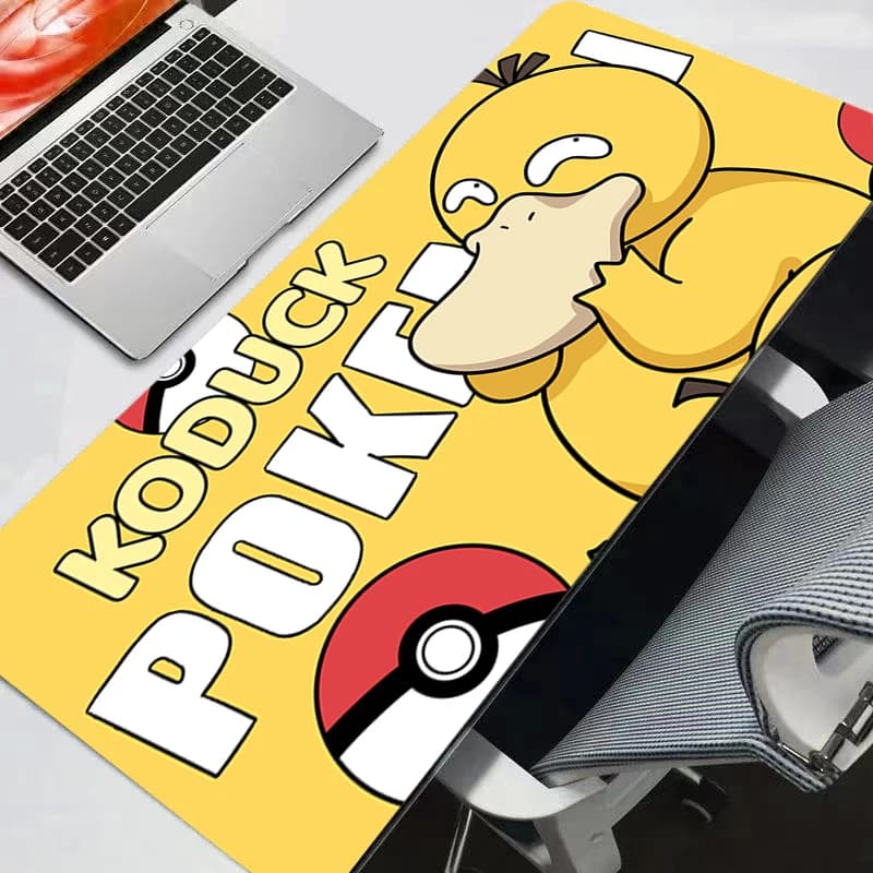 Tappetino per Mouse XXL in Gomma Pokemon Pikachu Gengar 90x40cm, Tappetino da Gioco per PC, Tappetino per Tastiera e Scrivania, Tappetino per Computer e Laptop