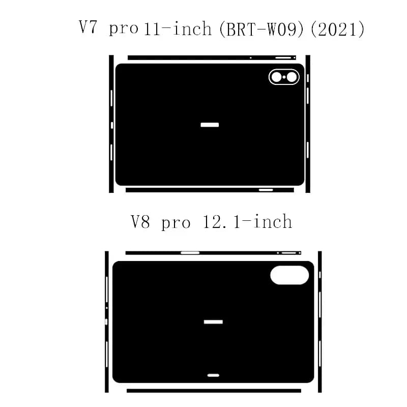 1PCS Pelle posteriore + adesivi pelle laterale per HUAWEI Honor V7 pro 11 "BRT-W09/V8 pro 12.1"/8 HEY-W09 12 "/X8 Pro 11.5" ELN-W09 Tablet