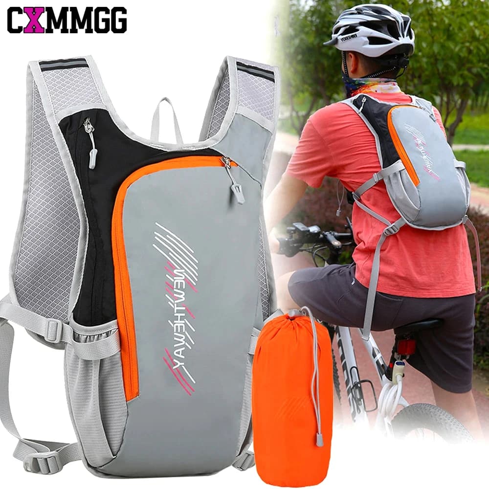 1 piece light water backpack with isolated water bladder – Unisex water package for running, hiking – Suitable for men and women