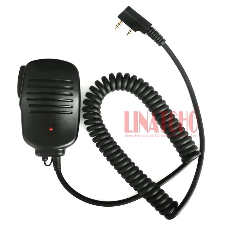 Radio portatile piccola universale a luce rossa Walkie Talkie 2 PIN Connettore TK MIC Microfono UV-5R