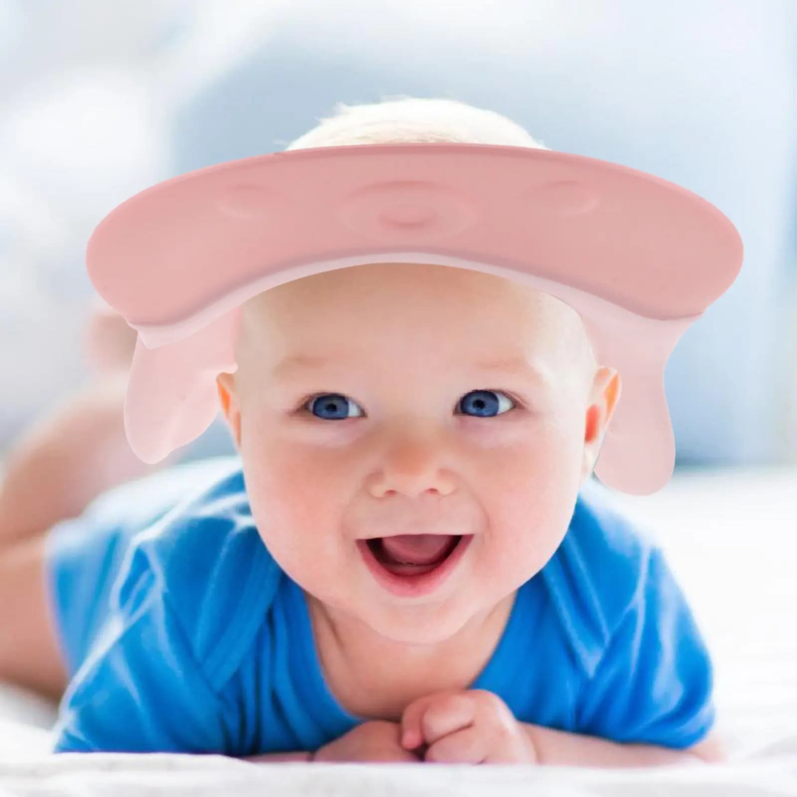 Cappello Impermeabile per Lavaggio Capelli Bambini, Berretto Regolabile per Shampoo e Bagno, Protezione per Doccia e Nuoto per Bambini