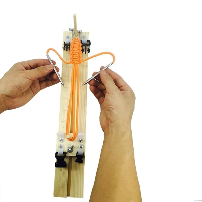 2 pezzi Paracord corda braccialetto ago per maglieria in acciaio inossidabile per stringhe di lacci 550 Paracord Edc strumento per aghi per tessitura in acciaio inossidabile