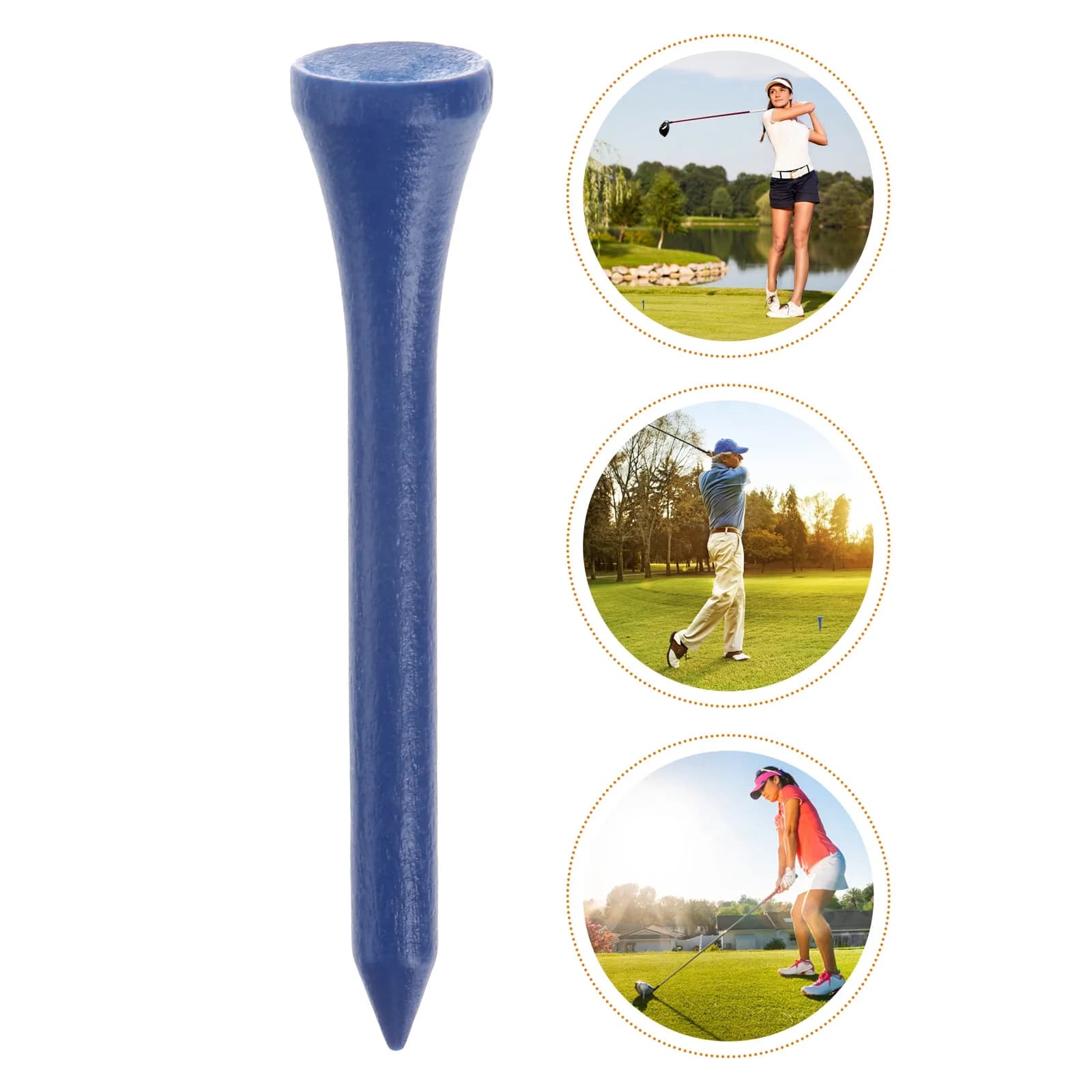 100 Pezzi Tee da Golf in Legno da 54 mm, Ecologici e Biodegradabili, in Legno Naturale per Golf all'Aperto, Protettivi, Leggeri e Semplici