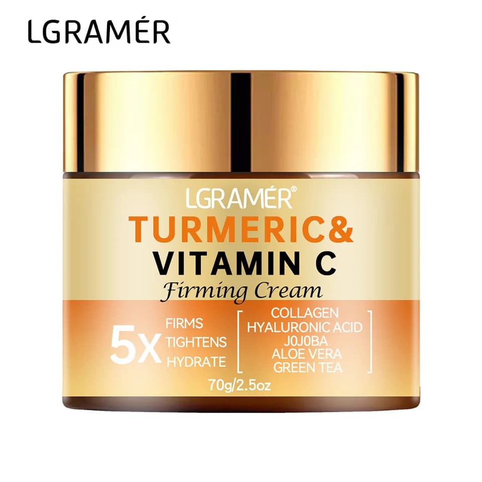 Face cream with turmeric vitamin C, anti-wrinkles, moisturizing, firming, collagen clearing, repairer, whitening cream for smooth skin care