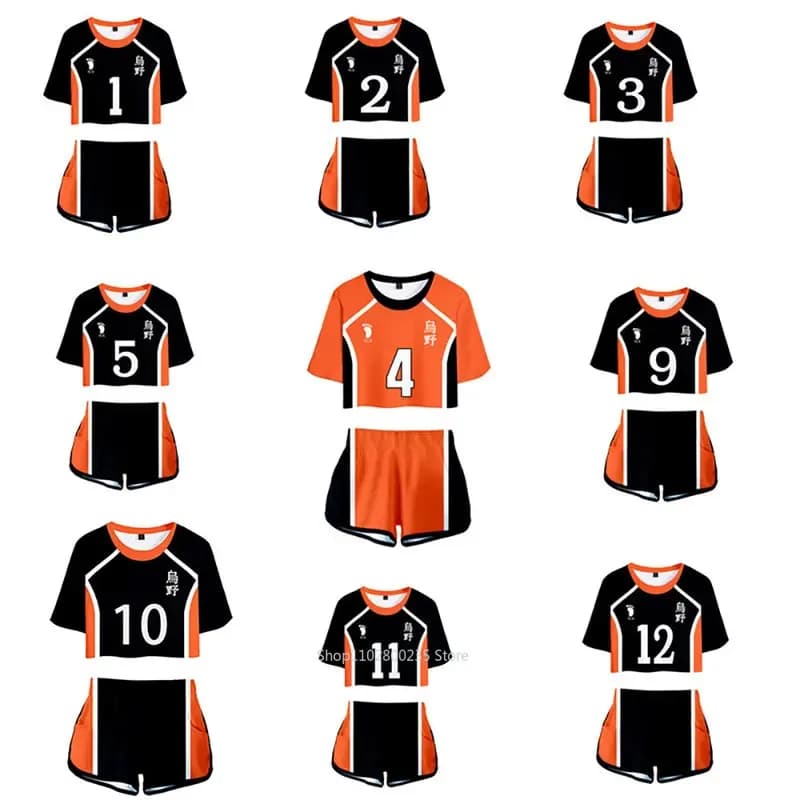 Haikyuu!! Shoyo Costume Cosplay Hinata Shyouyou Uniform Karasuno High School Volleyball Club Woman Short Sleeved Shorts