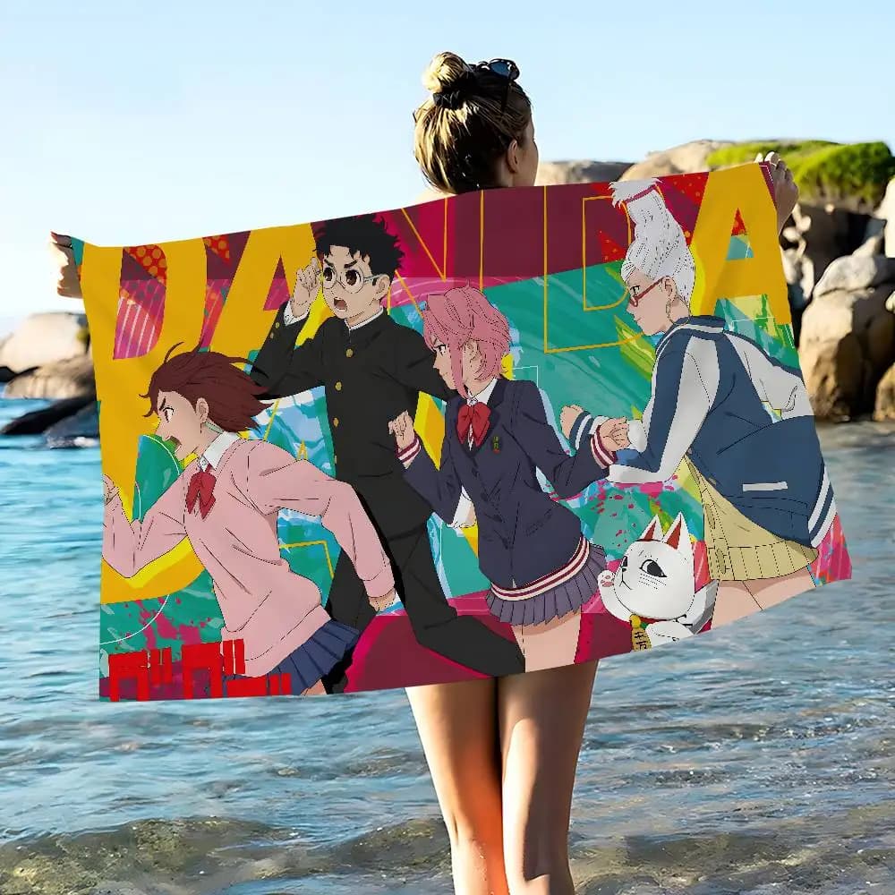 DAN DA DAN Asciugamano da spiaggia per anime, morbido e assorbente, regalo per bambini, per viaggi, campeggio, palestra