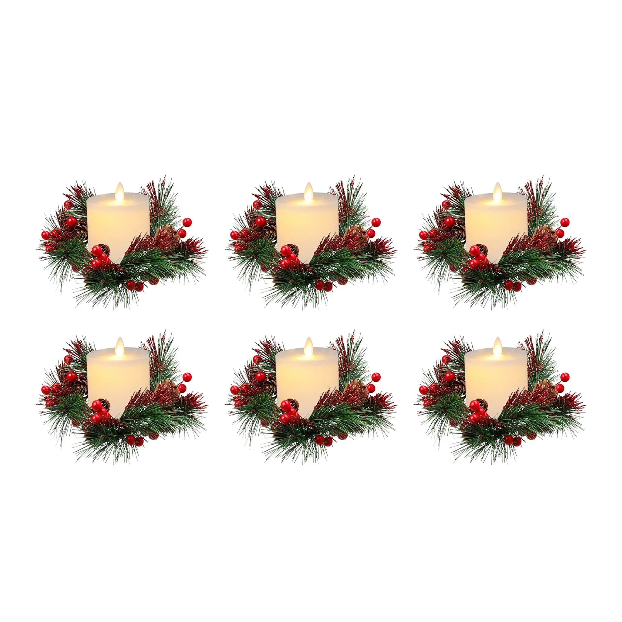 LED Luminous Ring for Multifunctional Christmas Candles for Door Rings, Centerpieces, Cabinet and Davanzali Decorations