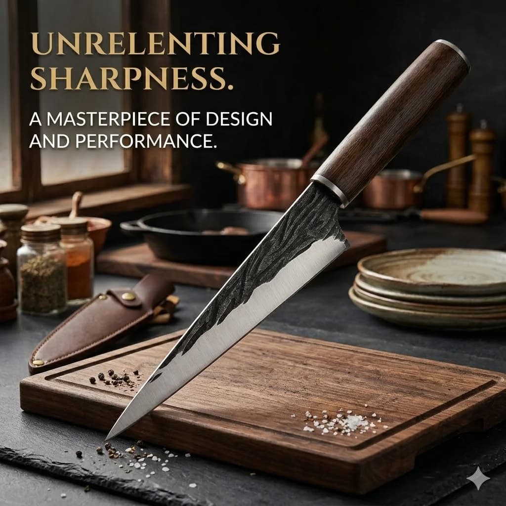 New Stainless Steel Kitchen Knife 2026, Chef Knife for Slicing, Wood Handle, Butcher's Knife, Filling Knives, Kitchen Tools