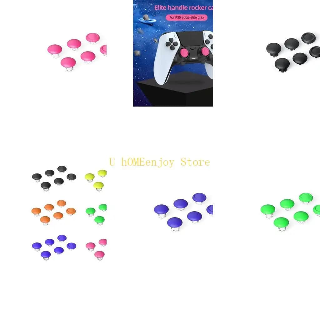 B0KF 6 pz/set Soft Thumb Grip Cap Joystick Copertura protettiva per