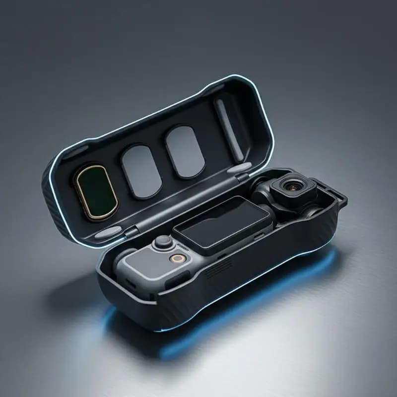 Scatola protettiva rigida per Osmo Pocket 4, copertura completa per fotocamera, obiettivo e protezione per lo schermo, design a sgancio rapido