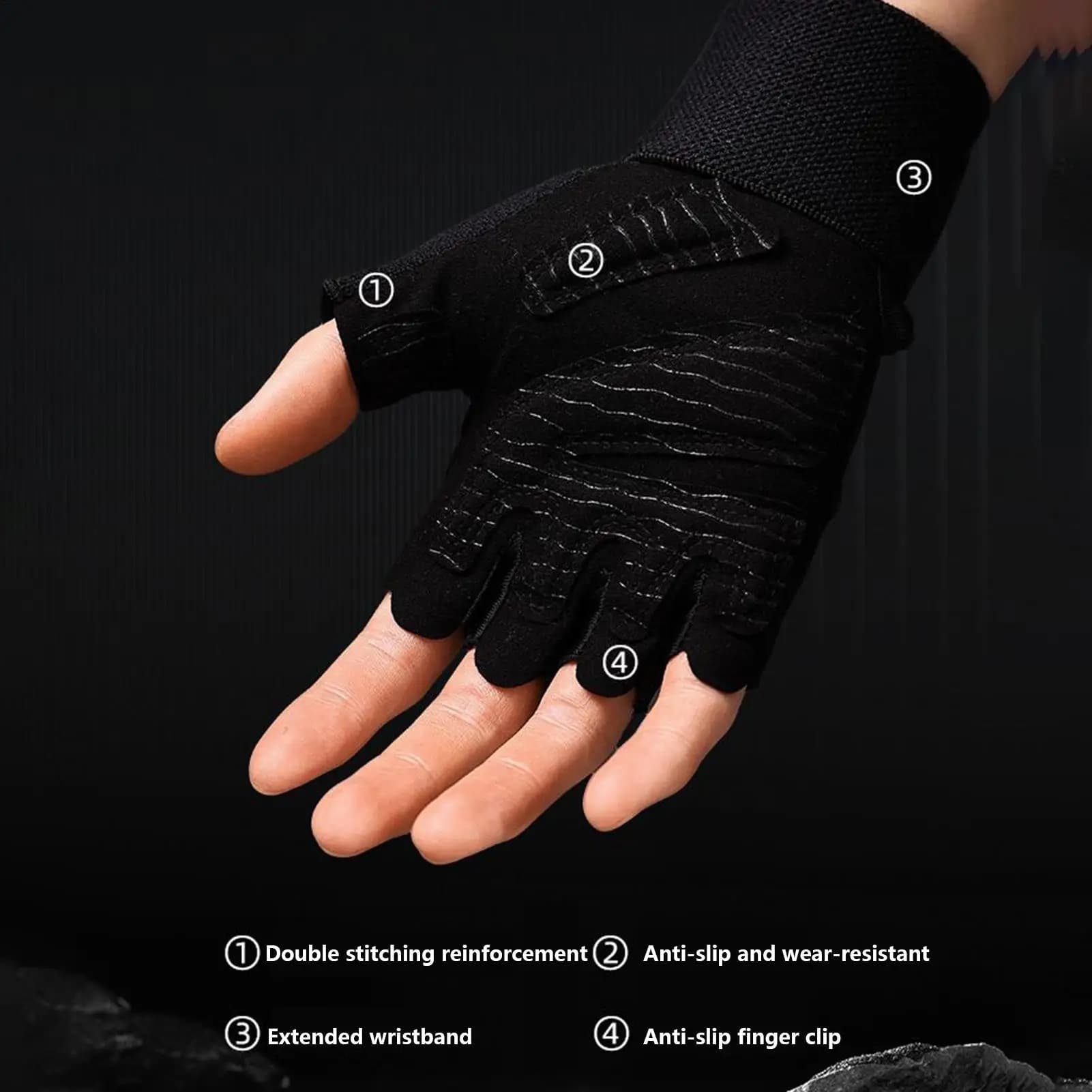 Half-tip training gloves with wrist bands Weight lifting gloves for men woman, gym workout fitness and bodybuilding drop ship
