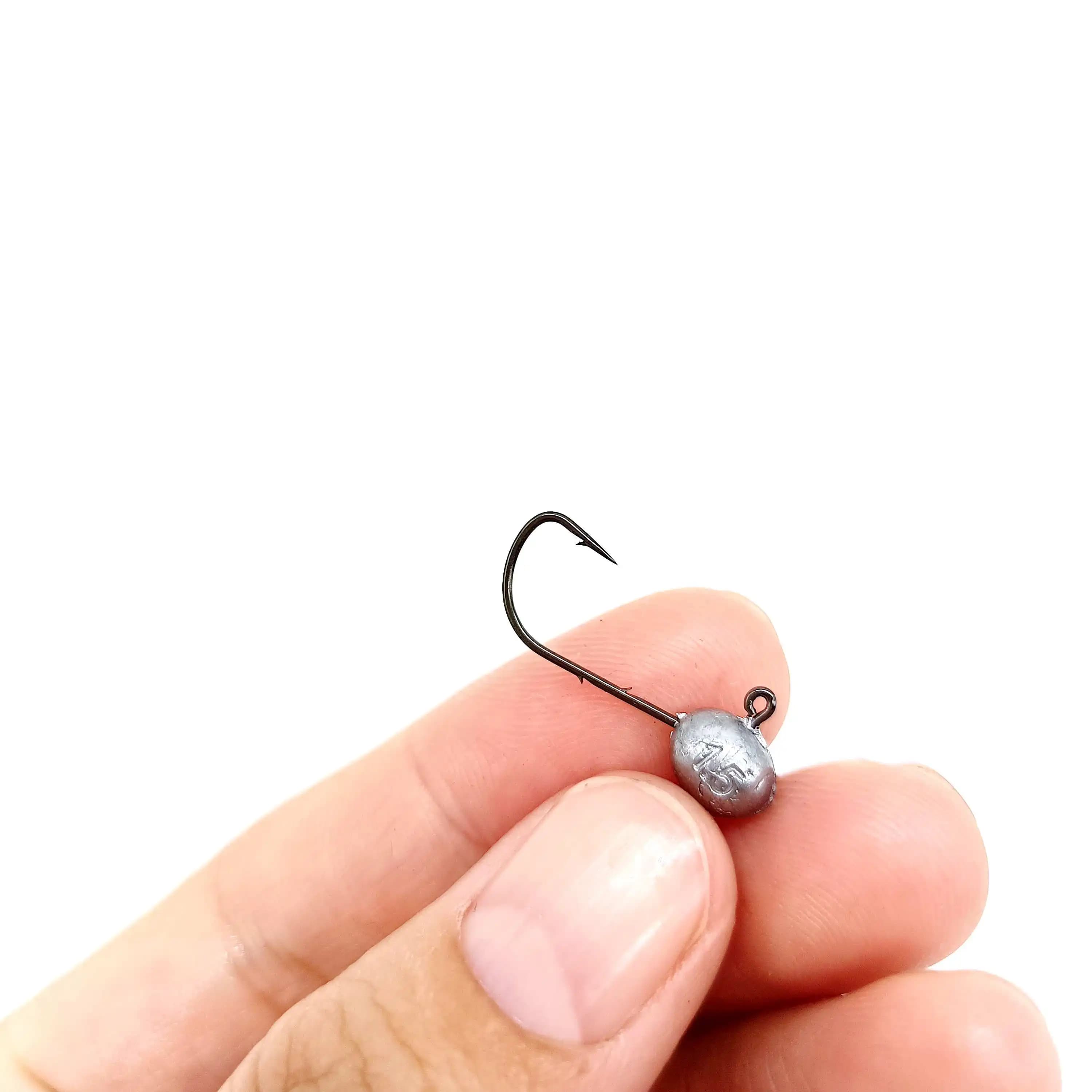 DUODUOYU 5PCS Mini Jig Head Hook Rockfish Gancio spinato Trota Verme morbido Richiamo Jig Amo da pesca Attrezzatura da pesca