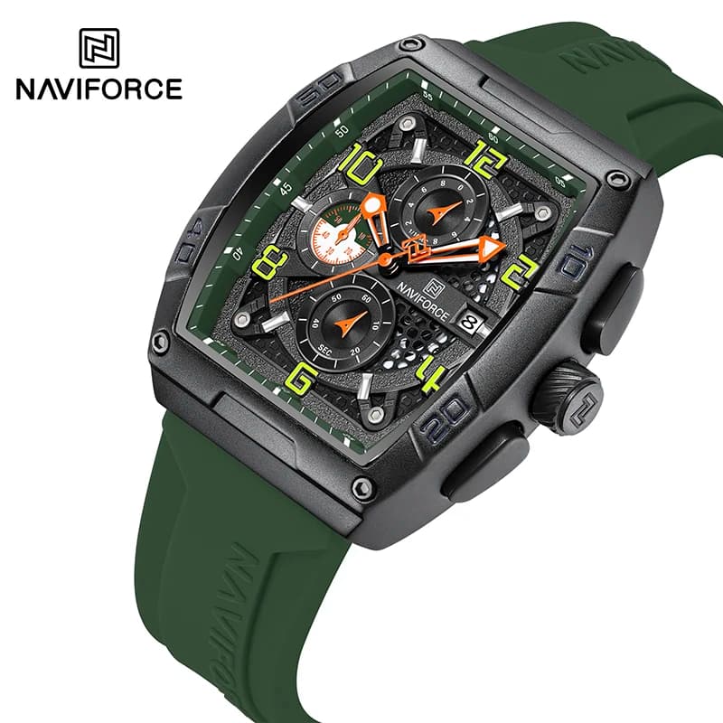 Men's Wristwatches with multifunctional quartz calendar Custom men's fashion wrist watches TPU strap with large dial