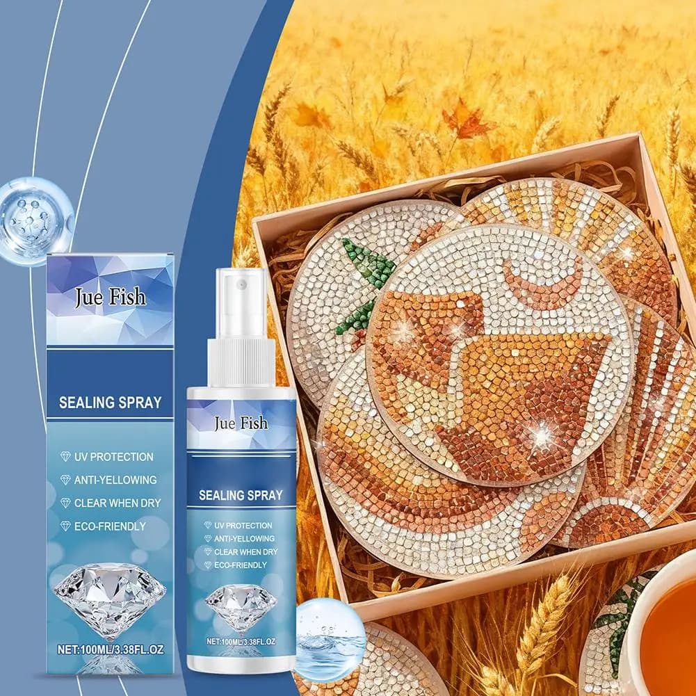 Diamond Painting Sealer Spray Quick Dry Clear Protective Diamond Anti-Drop Continuous Hold Gloss Effect Stone Art Sealer Spray