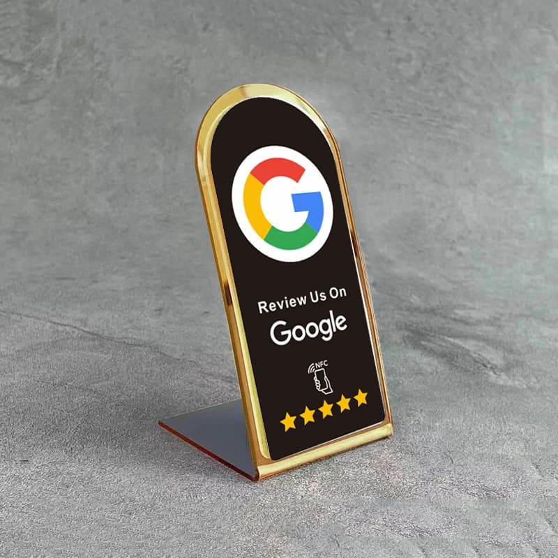 Recensione di Google Supporto per carte Tap Boost Recensioni online e grado di Google con supporto rapido per tap NFC Funziona come biglietti da visita digitali