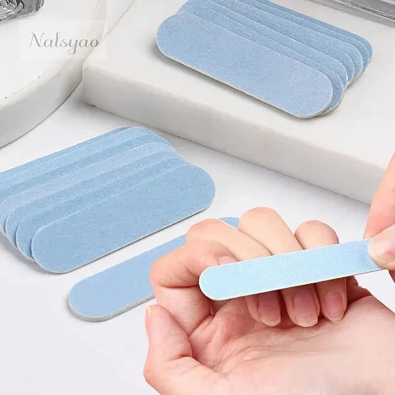 100pcs Double Side Nail Files Mini Wood Sanding Buffer Block Set For Gel Polish Manicure Nail Art