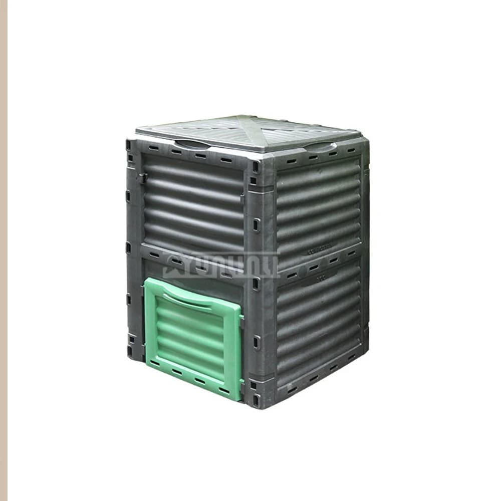 300L Compost Bin Garden Courtyard Composting Box Leaves Organic Fertilizer Fermentation Tank Kitchen Garbage