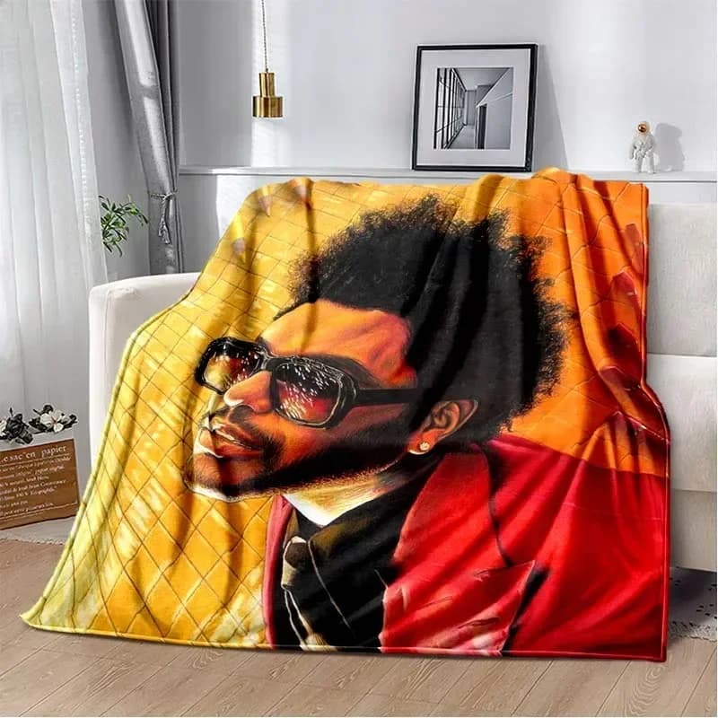 Coperta in flanella The Weeknd per il cantante The Weeknd, morbida coperta per divano, copriletto, ufficio