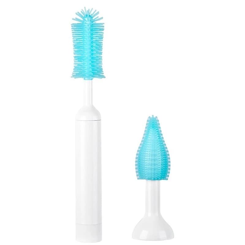 ABTI-For Baby Bottles,Nipples, Electric Bottle Brush Kit-Silicone Brush& Nipple Cleaner For Breast Pumps