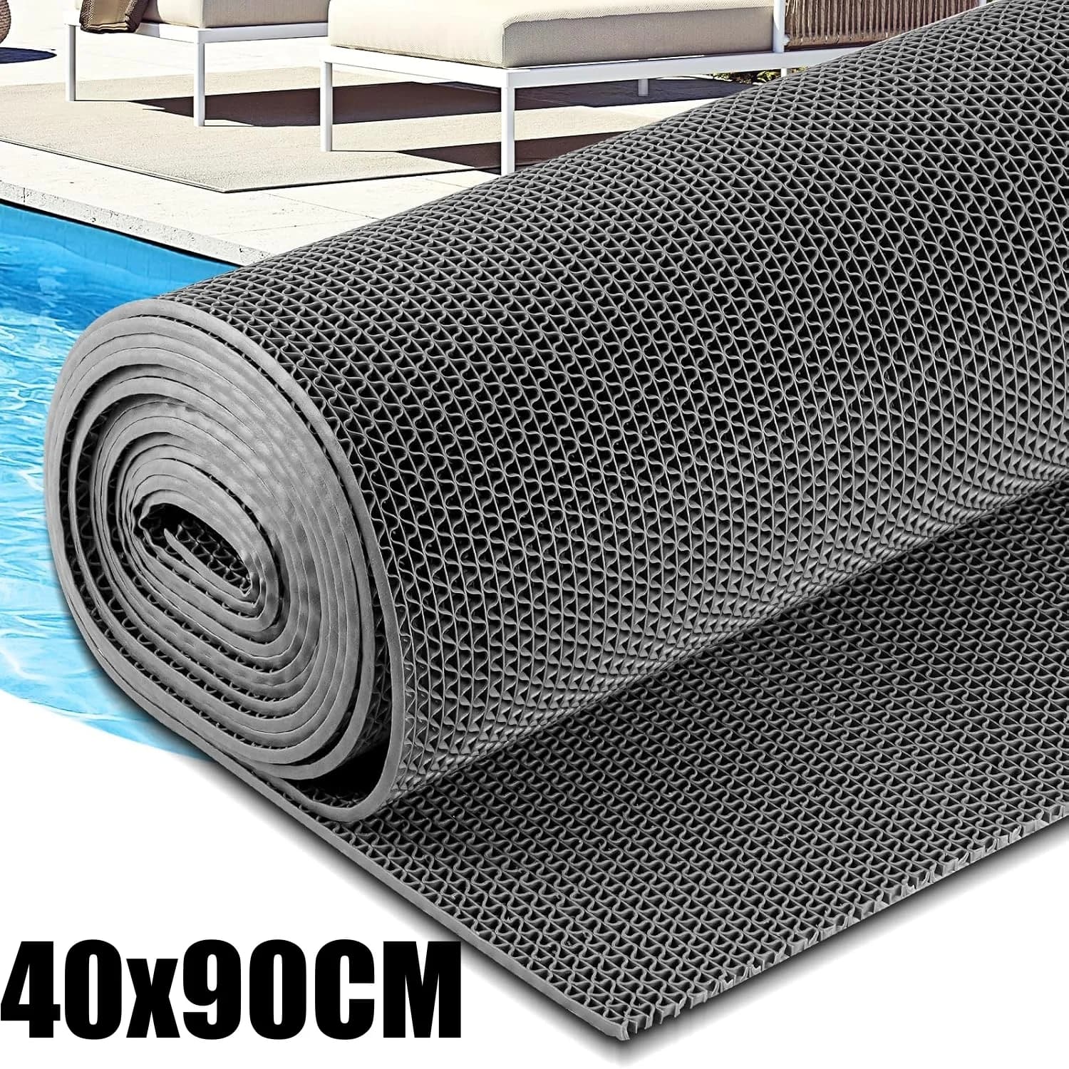 Tappetini Antiscivolo Impermeabili in PVC per Cucina, Bagno, Esterni e Piscina, Resistenti allo Sporco, Tappeti per Casa