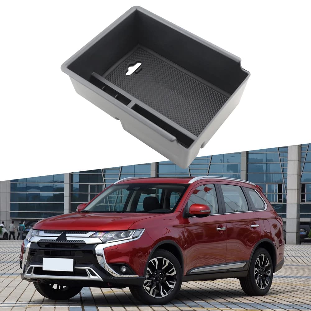 Scatola portaoggetti per bracciolo console centrale auto per Mitsubishi Outlander 2019-2023, organizer, vassoio portaoggetti, custodia, accessori interni auto
