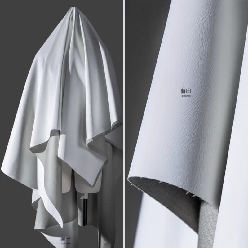 Tessuto in pelle opaca bianca elastico senza cappotto lavato giacca tuta borsa abbigliamento stilista per materiale da cucito fai da te panno