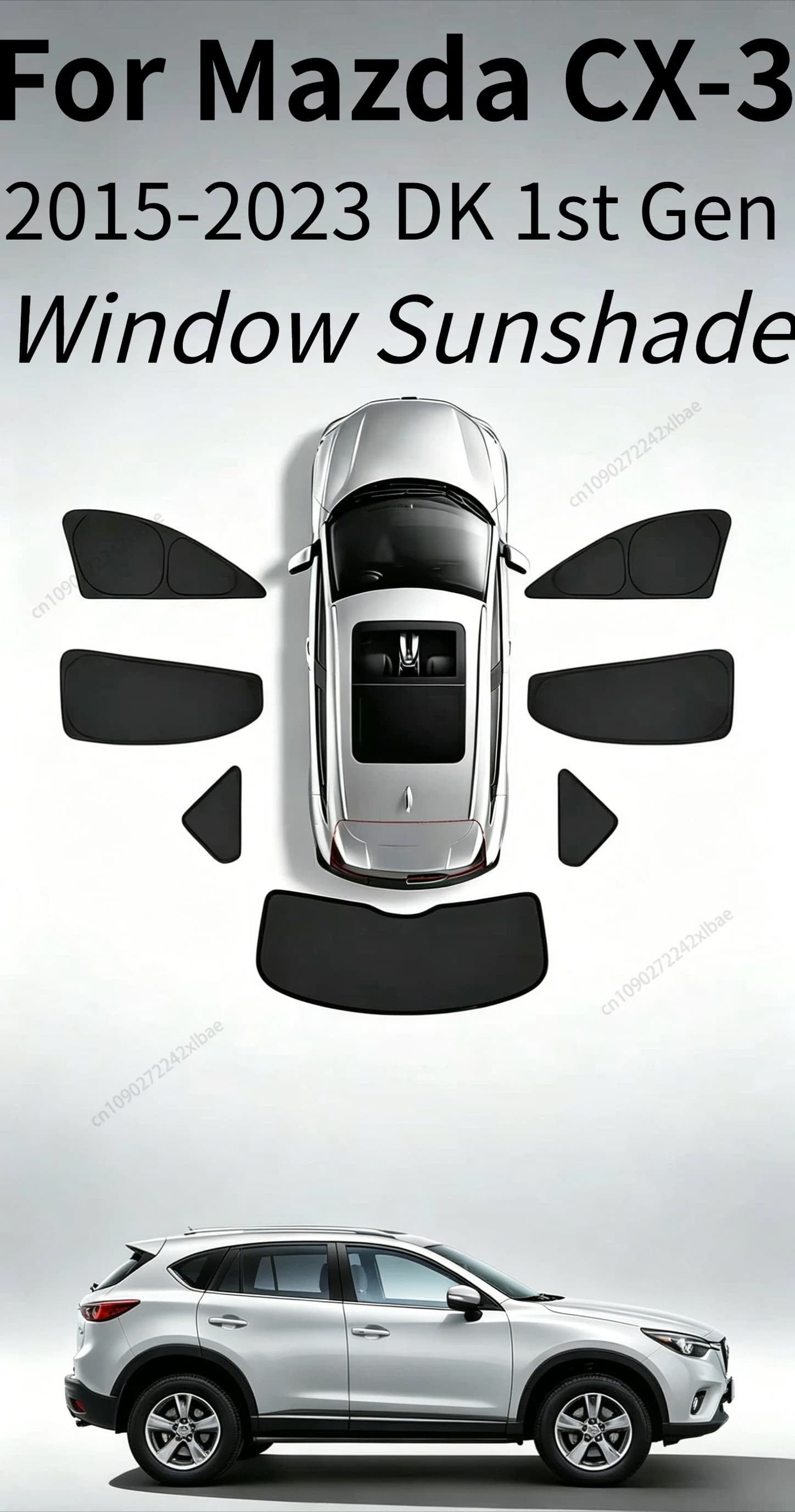 Parasole magnetico personalizzato per finestrino auto per Mazda CX-3 DK 2015-2023 1st Gen CX3 Tenda a rete per parabrezza anteriore