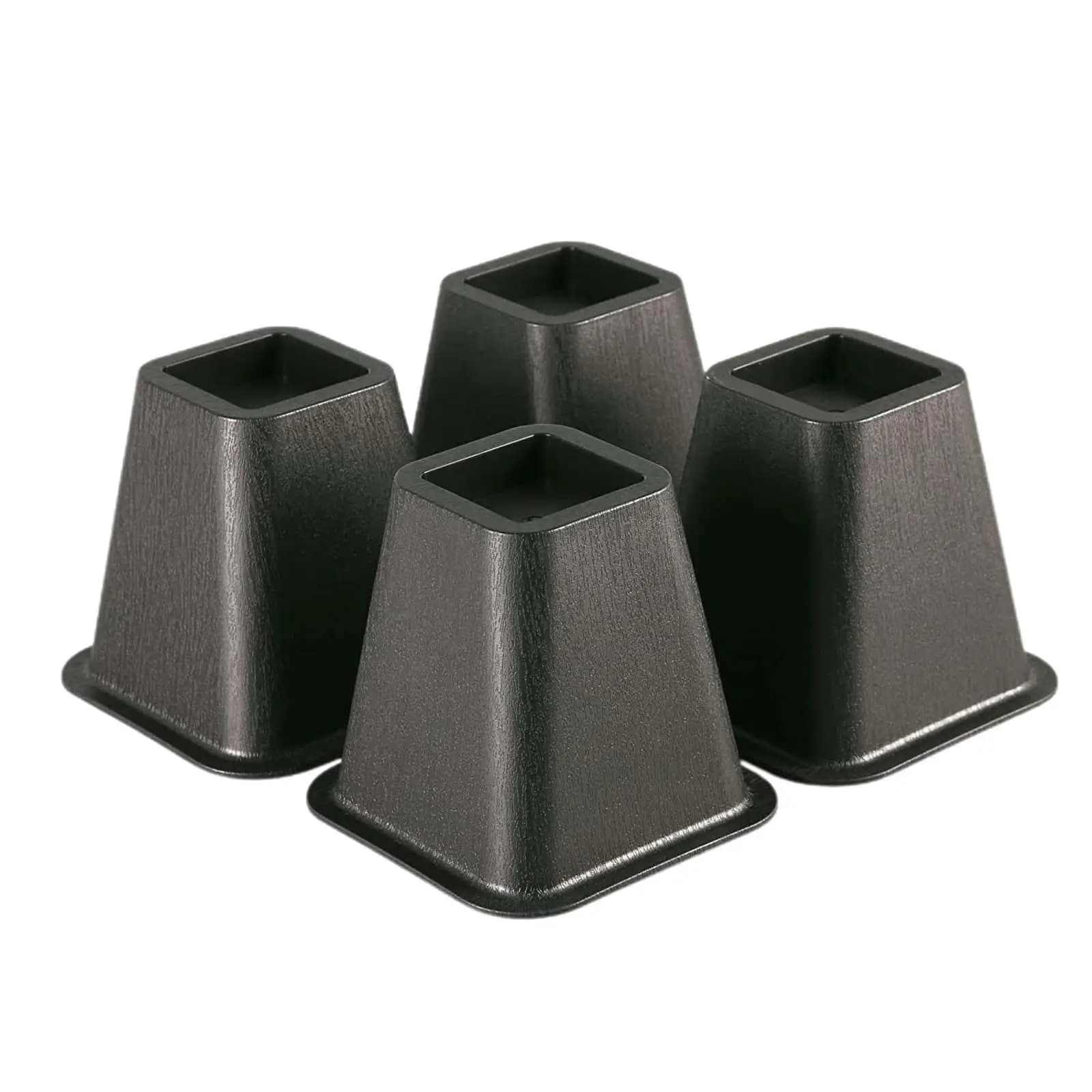 Set di Rialzi per Letto in Plastica ABS, Sollevatori Quadrati per Mobili, Supporti Robusti per Gambe di Divani e Sedie, per Spazio Sotto il Letto