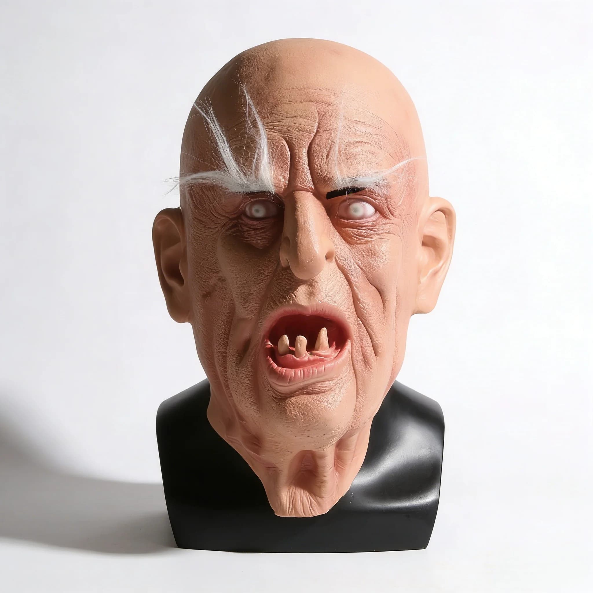 Maschera in Latex Realistica da Vampiro Anziano per Halloween, Costume per Cosplay e Feste