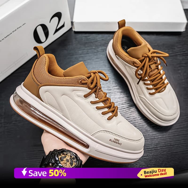 Men's Sports Running Shoes with Air Cushion Athletic Anti-slip Walking Gymnastics Shoes Comfortable Women's Lightweight and Breathable Casual