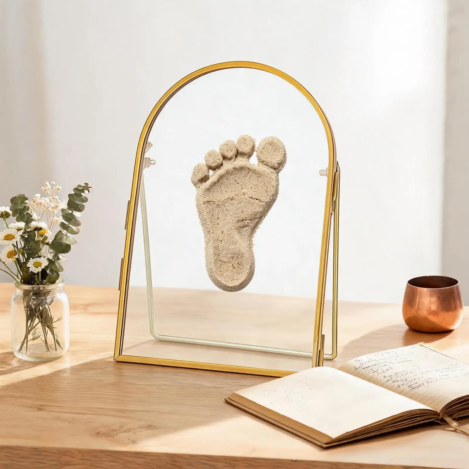 Desk Photo Frame Metal Arch Tabletop Holder Memory Display Picture Frame For Living Room Bedroom Study Apartment Bedside Parents