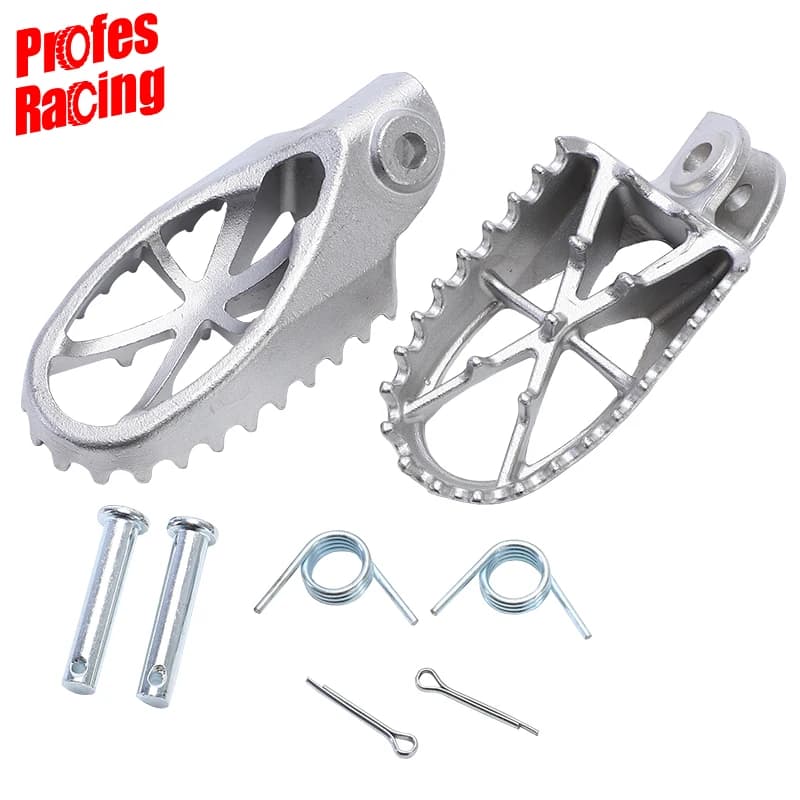 Moto in acciaio inox poggiapiedi anteriori pedane pedane poggiapiedi Pit Dirt Bike per Harley 883 per 250 CRF250(2001-2009) CQR