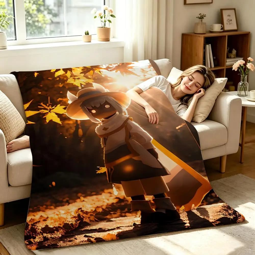 Game S-Sky Children O T-The Light Throw Soft Warm Flannel Throw Blanket, Multi-use for Sofa Bed Office Nap