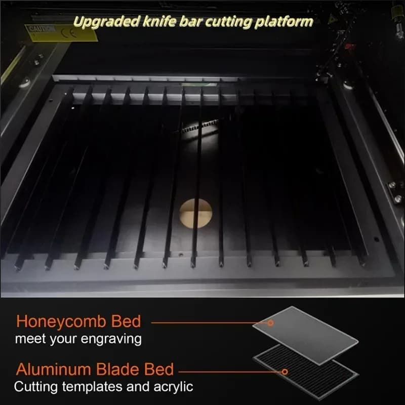 Macchina per incisione laser CO2 SIHAO Design gamba pieghevole grigio bianco Sistema di controllo RUIDA Creatore per incisione professionale per taglio laser