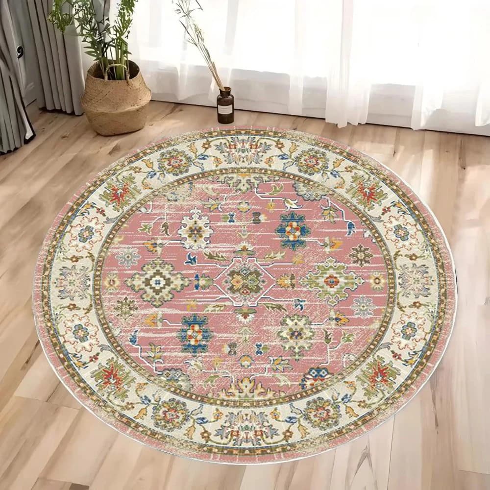 Bohemia Circular Rug for Living Room and Bedroom Decor Carpet Coffee Table, Sofa, Party Decorative Cushion, Home Decoration