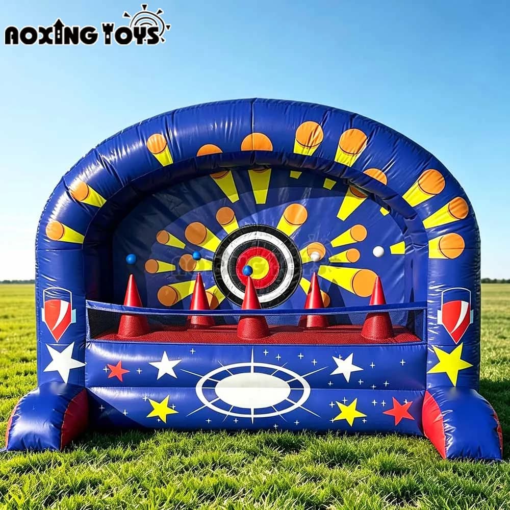 Oxford Giant Inflatable Shooting Range & Nerf Target Game, Outdoor Carnival Floating Ball Archery Set for Kids & Adults