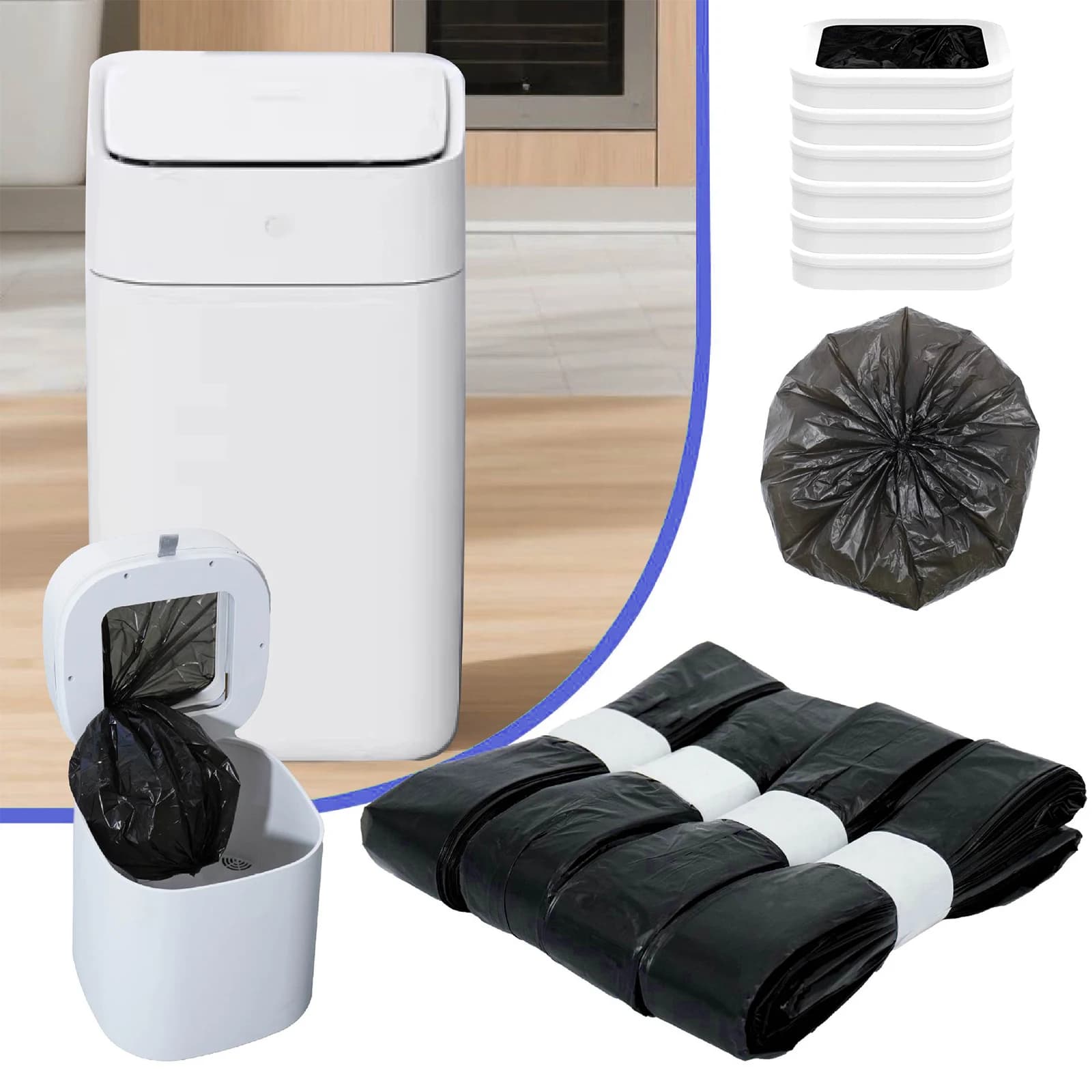 180 anelli di ricambio per sei (sei mesi) contenitori per rifiuti intelligenti serie T1/T1S/T Air (6 copie)