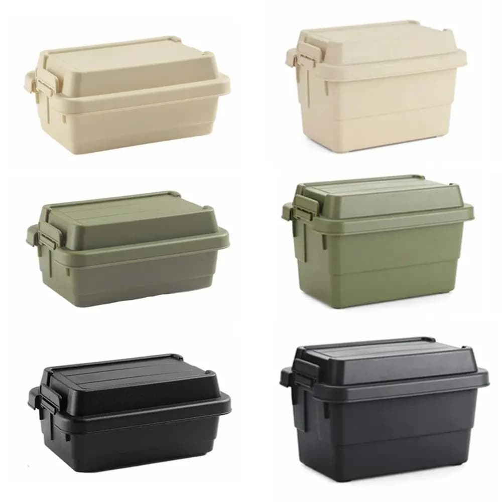 Kit di spezie da campeggio in plastica, resistente, 6 contenitori per condimenti, scatola portaoggetti da campeggio, impermeabile, grande capacità, mini scatola portaoggetti da viaggio