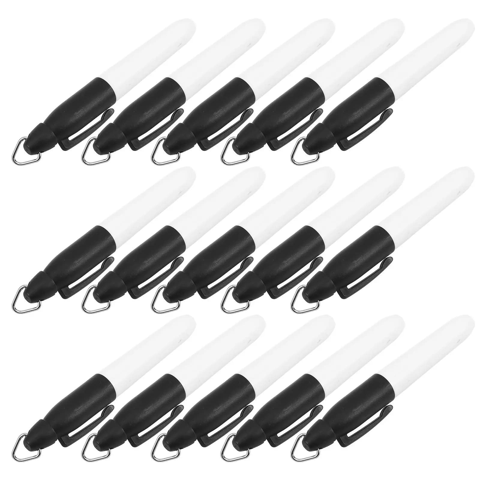 50Pcs Mini Black Permanent Marker Pens Golf Ball Alignment Drawing Markers Clip-on Compact Portable Tools