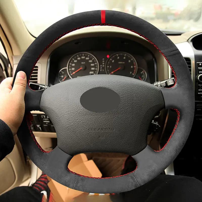 Per Toyota Hilux Highlander Sequoia Sienna Tundra Per Lexus LS400 GX470 Volante Dell'automobile Pelle Scamosciata Copertura Trim Accessori