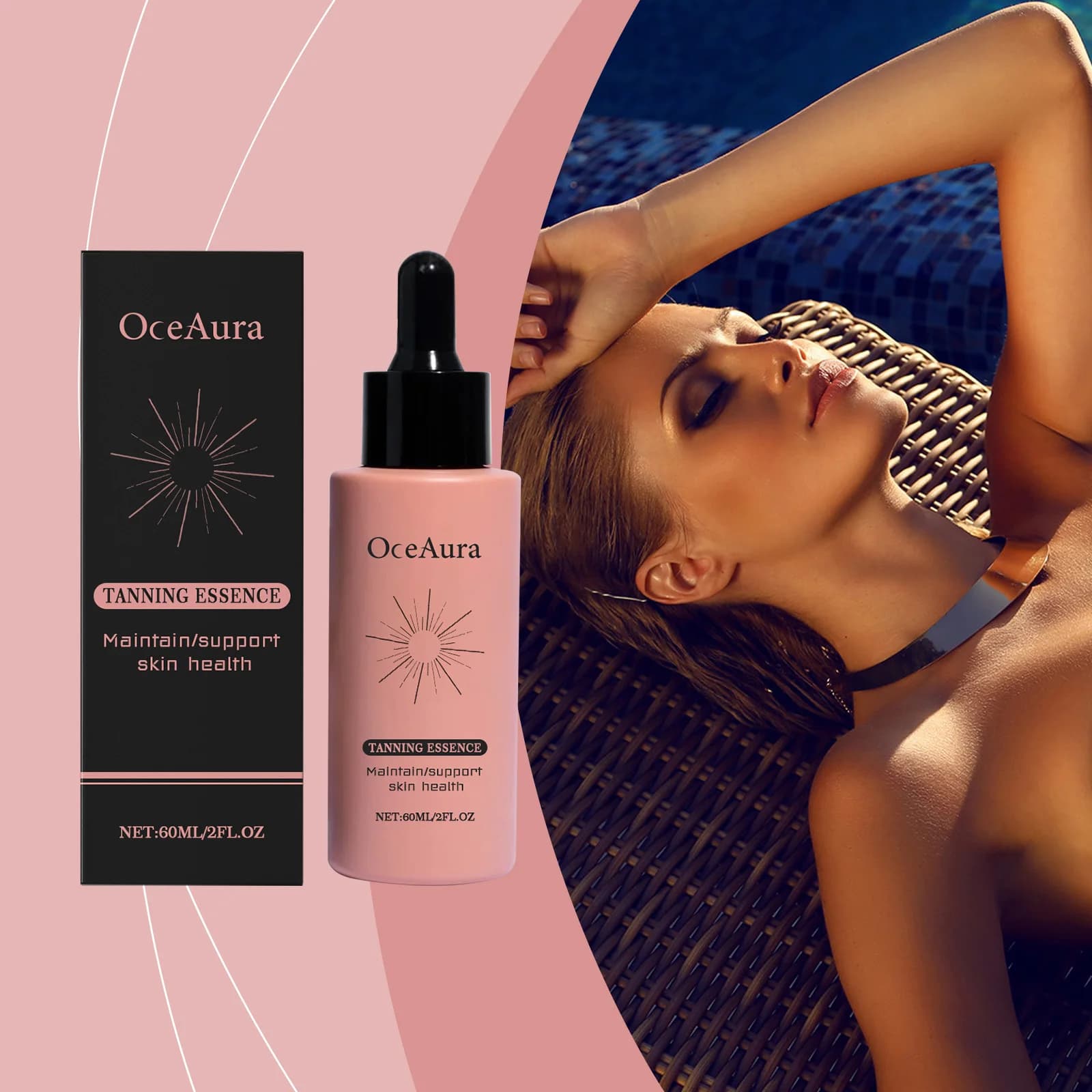 Siero abbronzante per la cura della pelle per toni di grano/oro | Crema idratante con estratto di carota e vitamina C