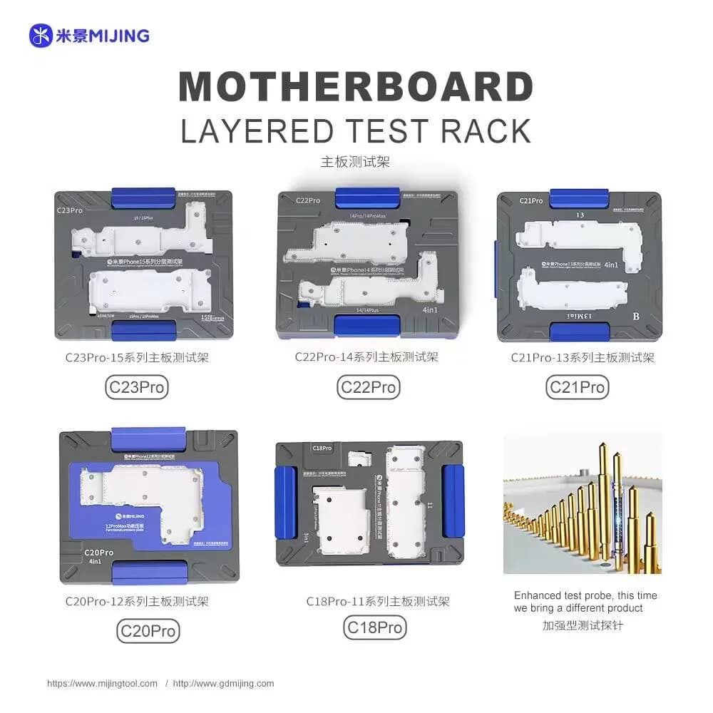 MiJing Motherboard Layered Test Stand C24 C23 C22 C21 C18 Pro for iPhone 11-17PM Mainboard Function Diagnostic Fixture iSocket