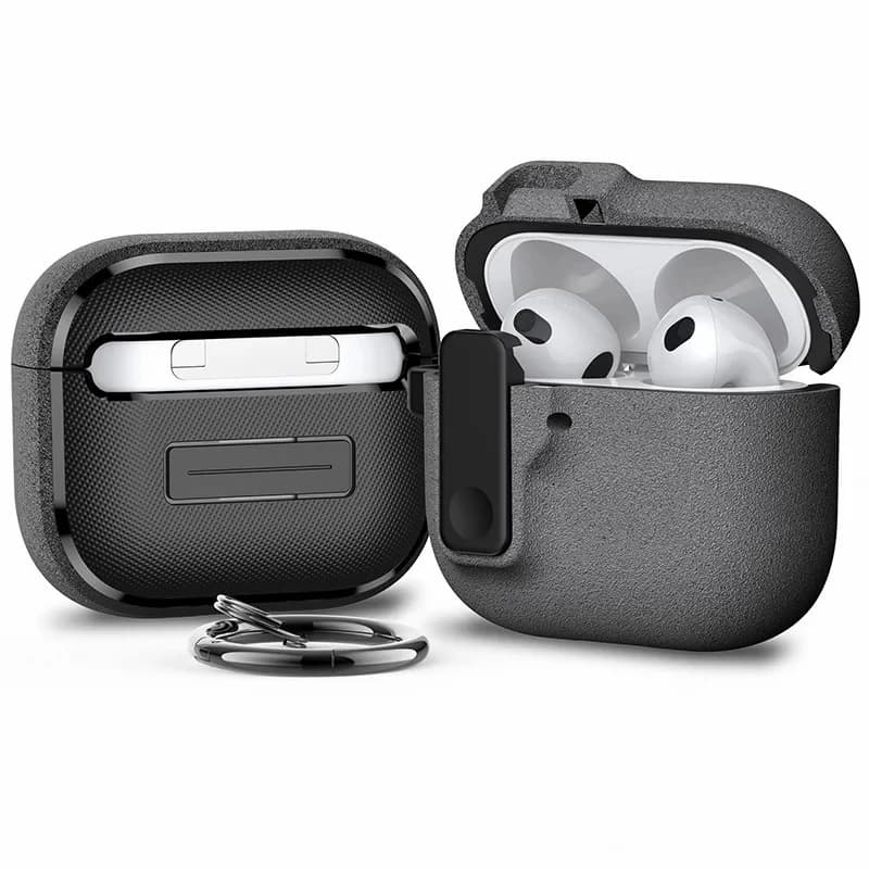 Custodia antiurto con serratura di sicurezza per Apple Airpods 4 3 Pro 1 2 Custodia con portachiavi magnetico Protezione completa del corpo Custodia di ricarica per auricolari
