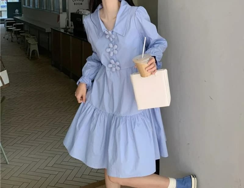 Nuovo Abito a Pendolo Ampio con Gonna a Forma di A, Stile Fresco e Semplice, Tinta Unita, Elegante per Donna, Primavera e Autunno 2026