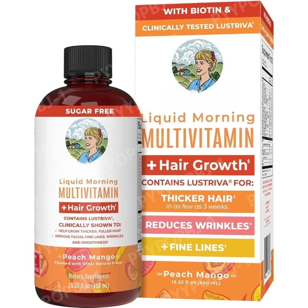 Multivitamin Liquid MaryRuth Organics + Hair Growth | Biotin 10000mcg | Clinically tested on women for thicker and thinner hair