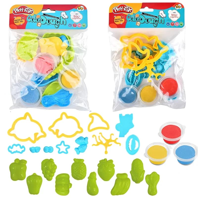 Kids Clay Making Kit Girls Boys Plasticine and Tools Set Children's Play Dough Sensory Toys Educational Art and Creativity Kits