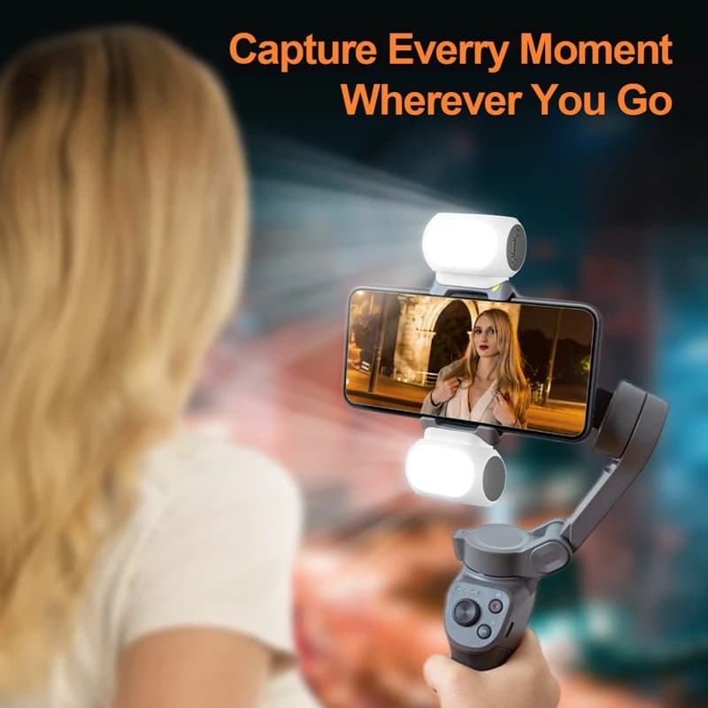 Stabilizzatore cardanico magnetico Mini LED luce di riempimento luce selfie per DJI Osmo Mobile 7Pro/7/6/5/4/SE Zhiyun per accessorio smartphone