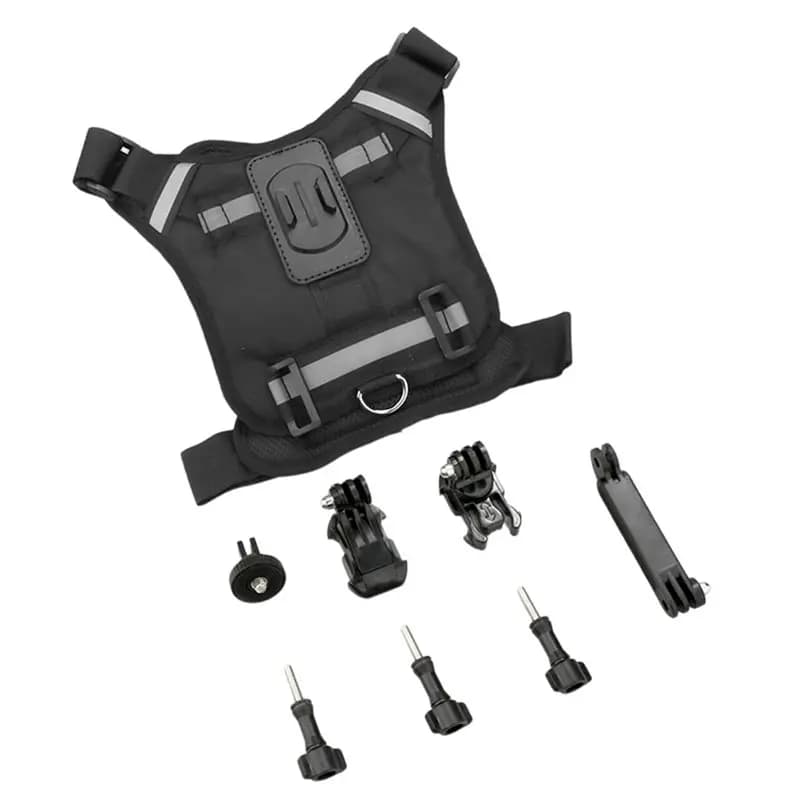 Supporto per fotocamera da pettorina per cani ABGH-Pet - Supporto per action camera per cani