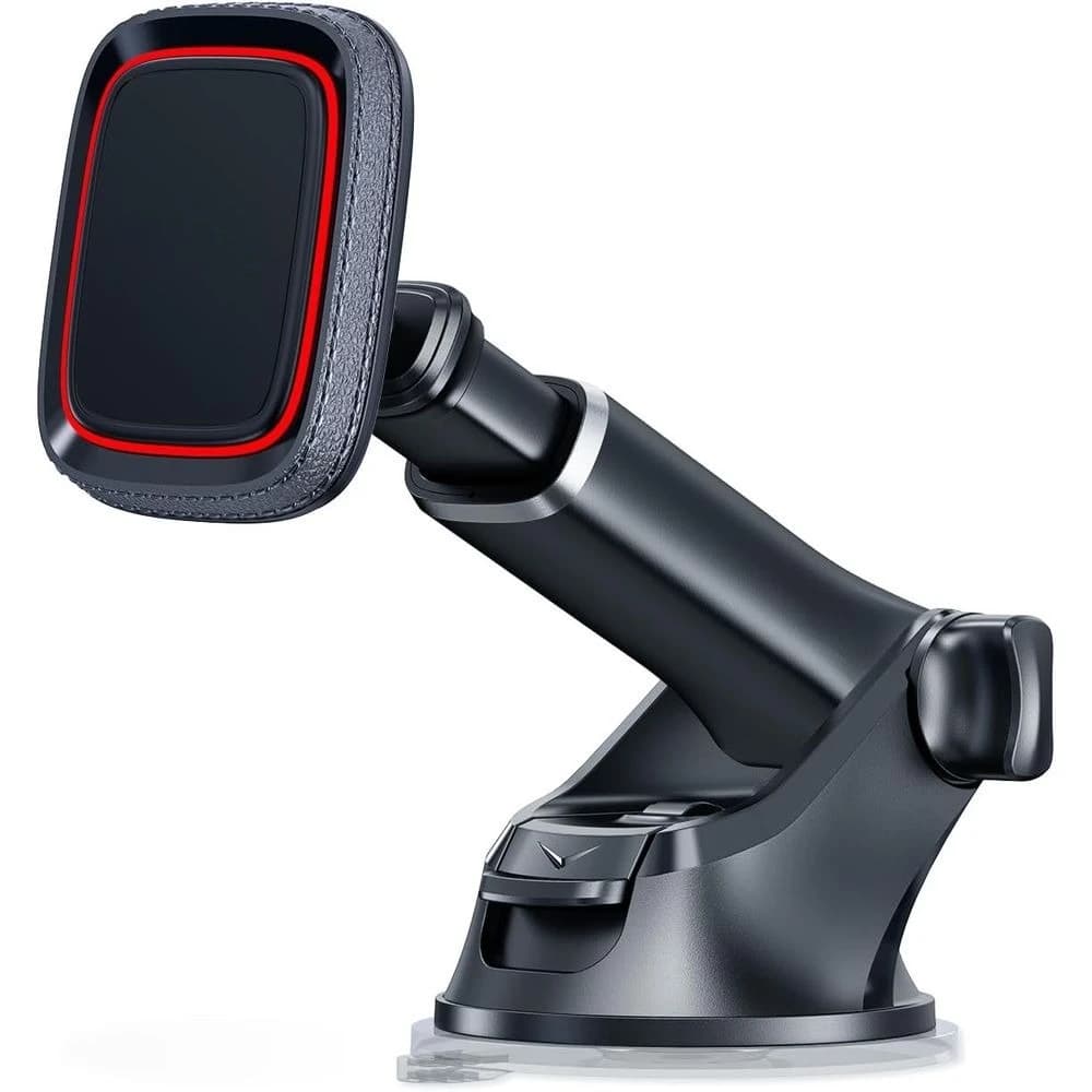 Universal Magnetic Phone Mount for Cars with Adjustable Arm, Compatible with Smartphones, Requires Metal Plate for Non-Magnetic
